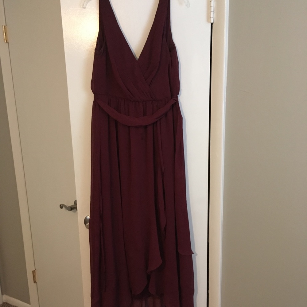 Empire waste sz10 wine David’s bridal high low